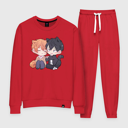 Женский костюм Чиби Сато и Рицу / Красный – фото 1