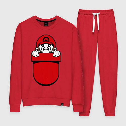 Женский костюм Марио в кармане / Красный – фото 1