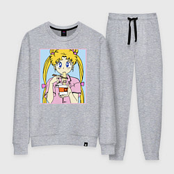 Костюм хлопковый женский Sailor Moon Usagi Tsukino, цвет: меланж