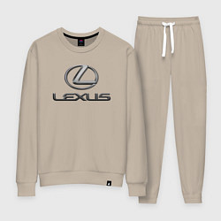 Костюм хлопковый женский LEXUS, цвет: миндальный
