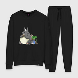 Костюм хлопковый женский Тоторо, цвет: черный