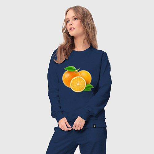 Женский костюм Апельсины / Тёмно-синий – фото 3