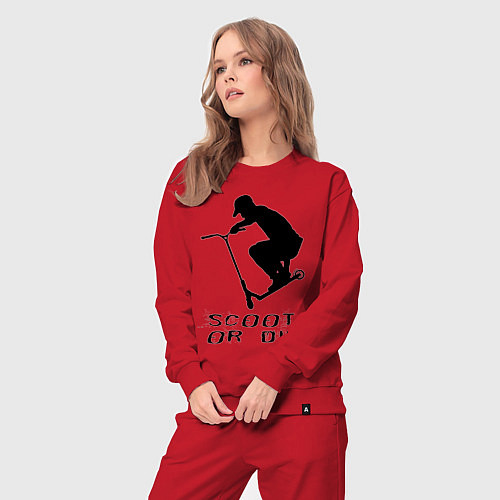 Женский костюм Самокат фристайл трюк экстрим / Красный – фото 3