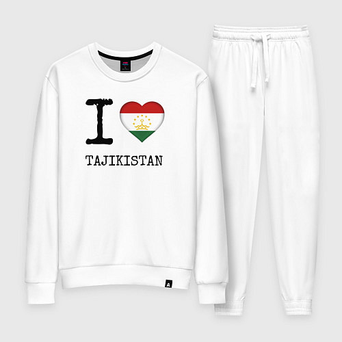 Женский костюм Я люблю Таджикистан / Белый – фото 1
