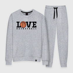 Костюм хлопковый женский Love Basketball, цвет: меланж