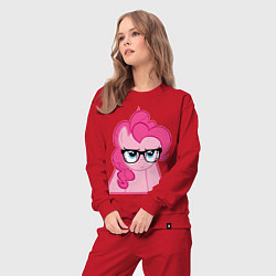 Костюм хлопковый женский Pinky Pie hipster, цвет: красный — фото 2