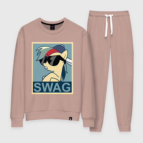 Женский костюм Rainbow Dash swag / Пыльно-розовый – фото 1
