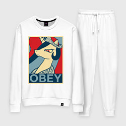 Костюм хлопковый женский Trixie OBEY, цвет: белый
