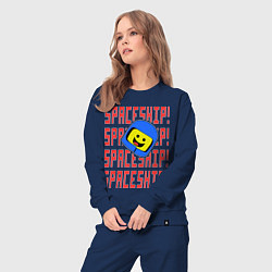 Костюм хлопковый женский Spaceship, цвет: тёмно-синий — фото 2