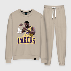 Костюм хлопковый женский LeBron - Lakers, цвет: миндальный