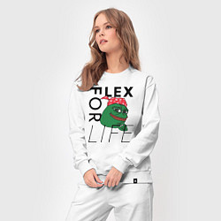 Костюм хлопковый женский FLEX FOR LIFE, цвет: белый — фото 2