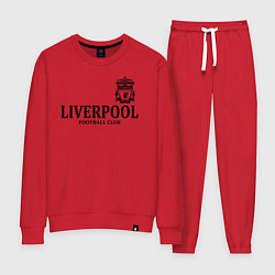 Костюм хлопковый женский Liverpool FC, цвет: красный