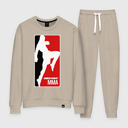 Костюм хлопковый женский MMA, цвет: миндальный