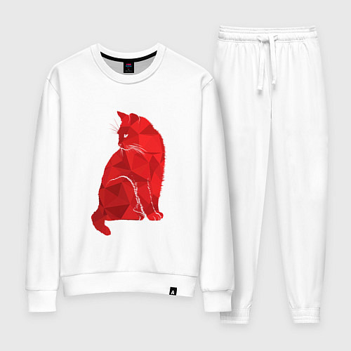 Женский костюм Красная кошка / Белый – фото 1