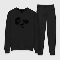 Костюм хлопковый женский Панда, цвет: черный