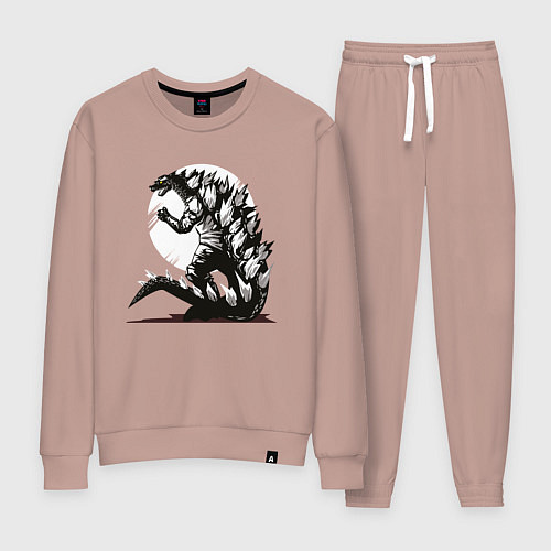 Женский костюм Годзилла / Пыльно-розовый – фото 1