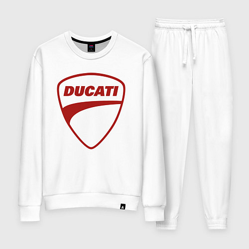 Женский костюм Ducati Logo Дукати Лого Z / Белый – фото 1