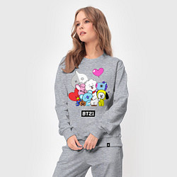 Костюм хлопковый женский BT21, цвет: меланж — фото 2