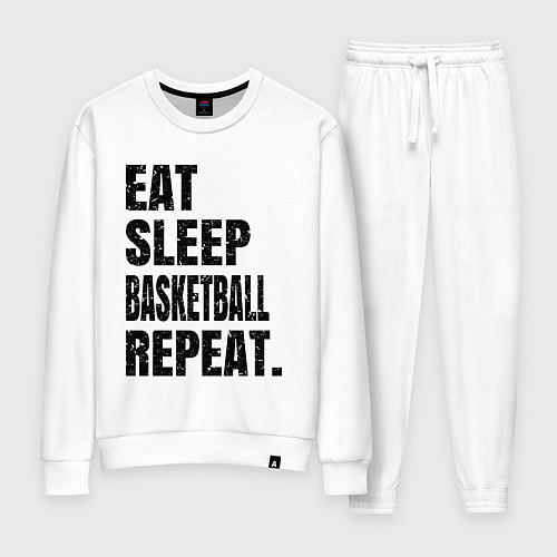 Женский костюм EAT SLEEP BASKETBALL REPEAT / Белый – фото 1