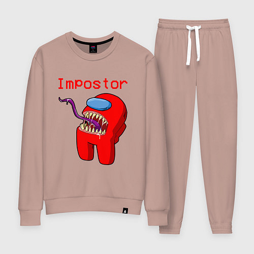 Женский костюм AMONG US - IMPOSTOR / Пыльно-розовый – фото 1