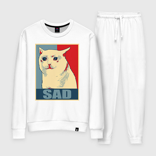 Женский костюм Sad Cat / Белый – фото 1