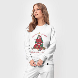 Костюм хлопковый женский Rockin Santa, цвет: белый — фото 2