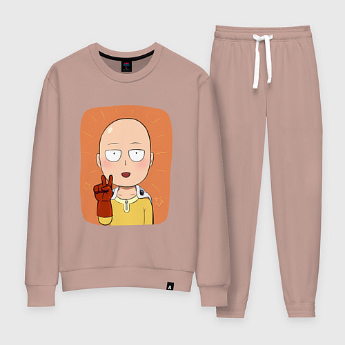 Женский костюм Сайтама One Punch Man / Пыльно-розовый – фото 1
