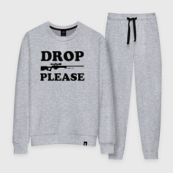 Костюм хлопковый женский Drop Please, цвет: меланж