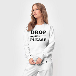 Костюм хлопковый женский Drop Please, цвет: белый — фото 2