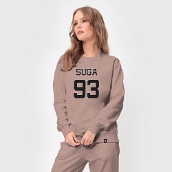 Костюм хлопковый женский BTS - Suga 93, цвет: пыльно-розовый — фото 2