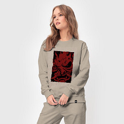 Костюм хлопковый женский Cyberpunk 2077 SAMURAI, цвет: миндальный — фото 2