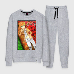 Костюм хлопковый женский Emma The Promised Neverland Z, цвет: меланж