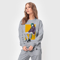 Костюм хлопковый женский Современный Сяо, цвет: меланж — фото 2