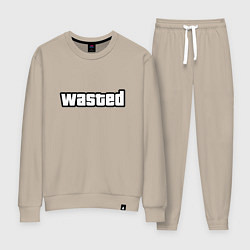 Костюм хлопковый женский WASTED, цвет: миндальный