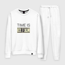 Костюм хлопковый женский TIME IS MONEY, цвет: белый