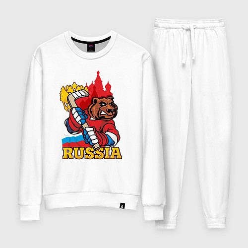 Женский костюм Хоккей Россия / Белый – фото 1