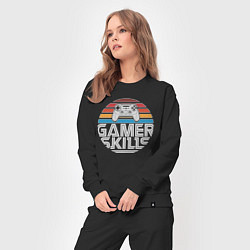 Костюм хлопковый женский GAMER SKILLS, цвет: черный — фото 2