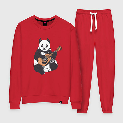 Женский костюм Панда гитарист Panda Guitar / Красный – фото 1