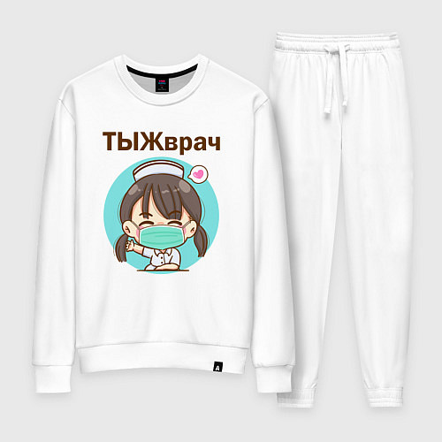 Женский костюм Медсестра ТЫЖврач Z / Белый – фото 1