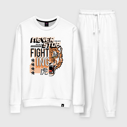 Женский костюм FIGHT TIGER тигр боец / Белый – фото 1