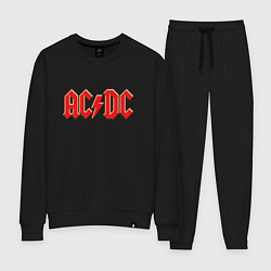 Костюм хлопковый женский ACDC, цвет: черный