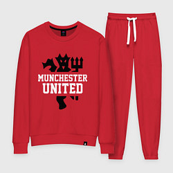 Костюм хлопковый женский Манчестер Юнайтед Red Devils, цвет: красный