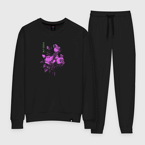 Женский костюм Purple flowers / Черный – фото 1