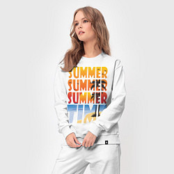 Костюм хлопковый женский SUMMER TIME, цвет: белый — фото 2