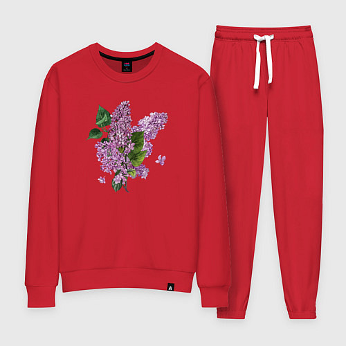 Женский костюм СИРЕНЬ АКВАРЕЛЬЮ / Красный – фото 1