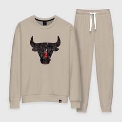 Костюм хлопковый женский Bulls - Jordan, цвет: миндальный