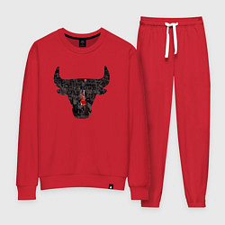 Костюм хлопковый женский Bulls - Jordan, цвет: красный