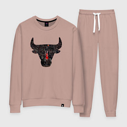 Костюм хлопковый женский Bulls - Jordan, цвет: пыльно-розовый