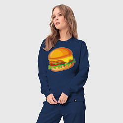 Костюм хлопковый женский My Burger, цвет: тёмно-синий — фото 2