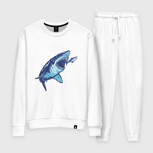 Женский костюм Гигантская акула Мегалодон / Белый – фото 1